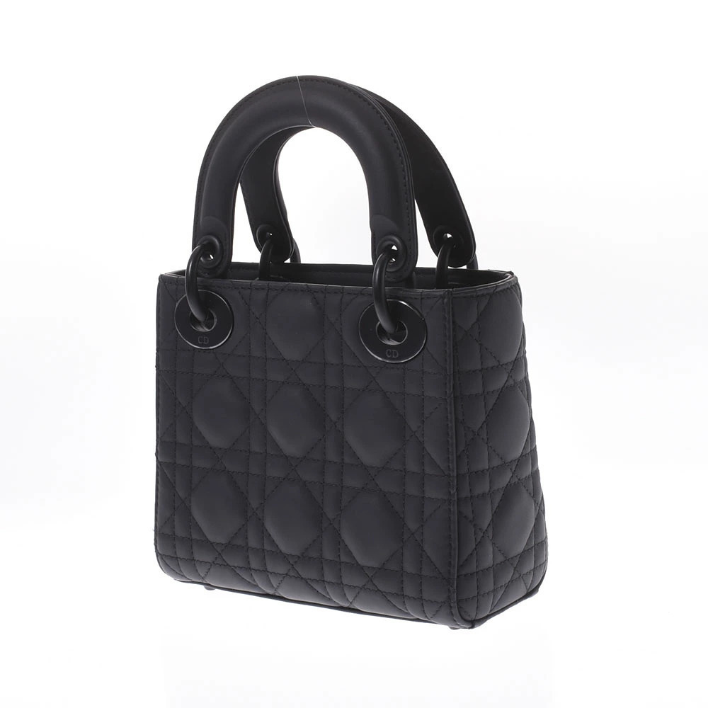 Dior Ultra Cannage  Lady Matte Black Bag Handbag CHRISTIAN Calf